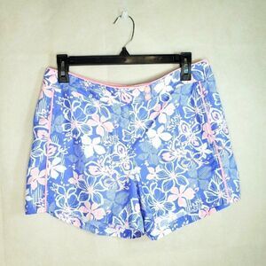 Eddie Bauer Floral Hawaiian Print Swim Active Quick Dry Resort Vacation Shorts